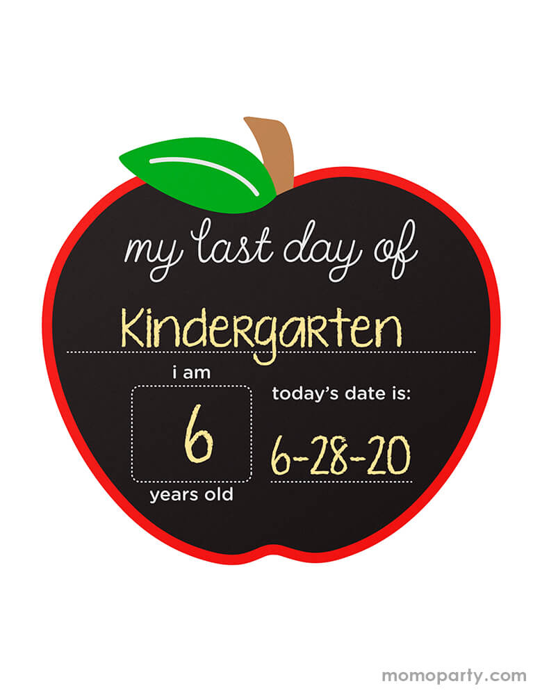 First and Last Day Reversible Apple Chalkboard Sign