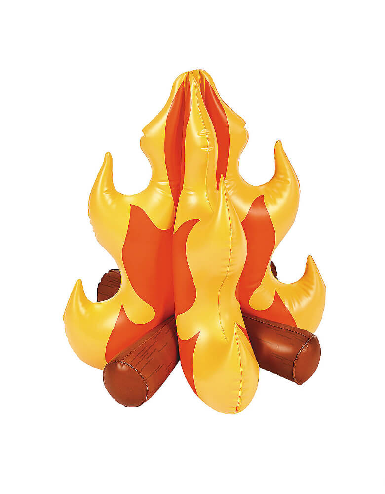 Fun Express - Inflatable Campfire. Made by Vinyl with 18" x 16" inflated size. Add this fun inflatable campfire to your camping themed party. An excellent addition to gift offerings, this campfire is a fun toy, perfect for pretend play or a stage prop.
