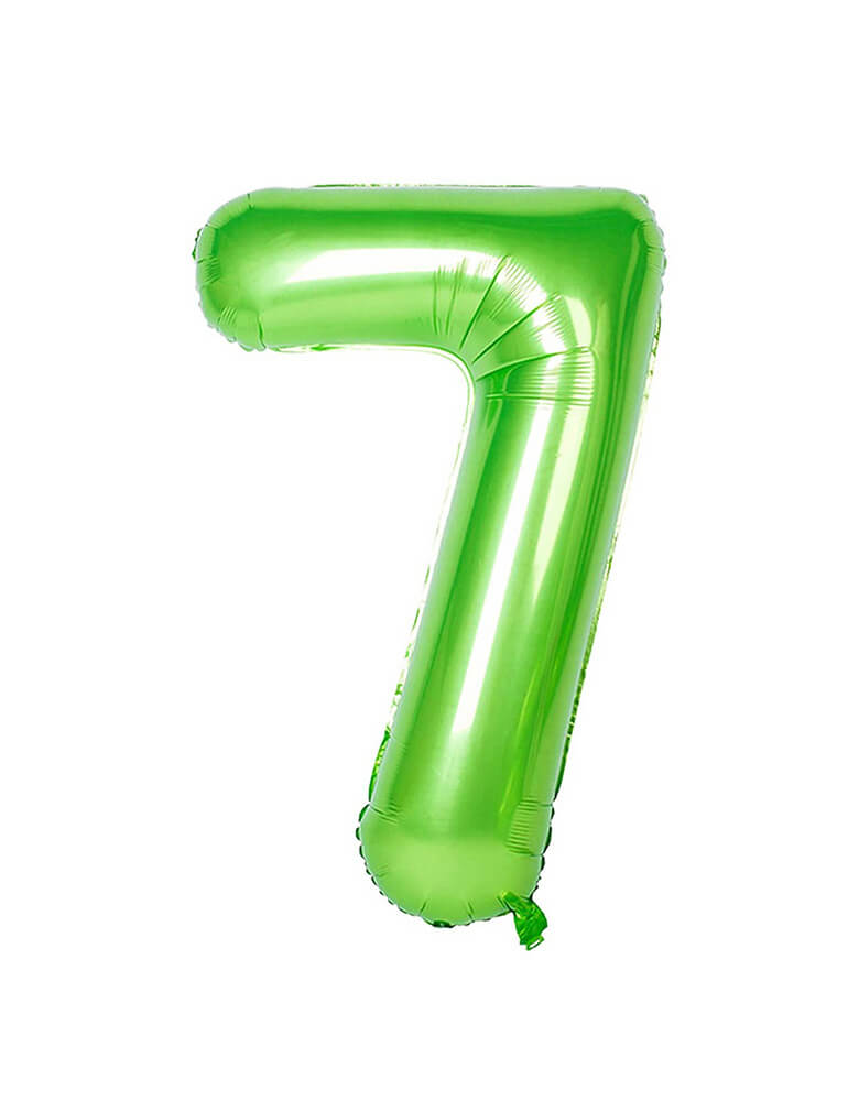 Large Number Green Foil Mylar Balloon