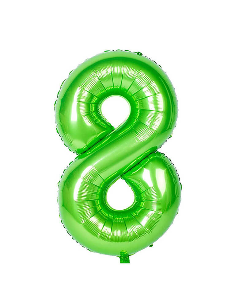 Large Number Green Foil Mylar Balloon