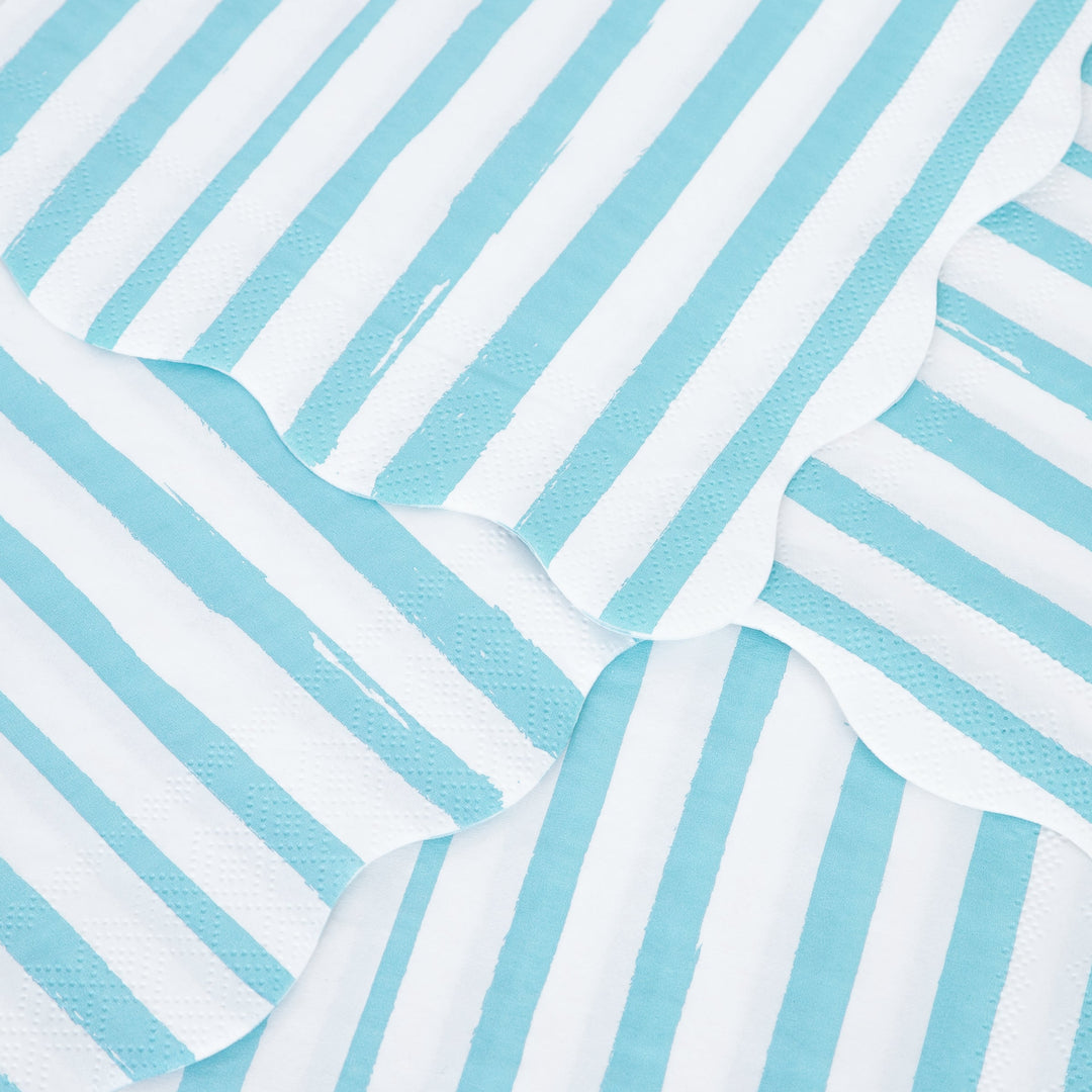 Blue Stripe Small Napkins by Meri Meri